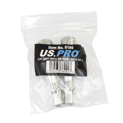 1/4" BSPT male air plug pack 2