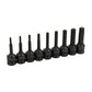 9-piece Impact Bit Socket Set, T-star, T20-t70, 1/2"