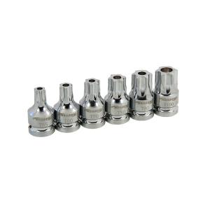 6pcs 1/2" Tamper-proof Torx Security Bit Socket