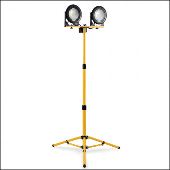 LED twin telescopic tripod light 13A 240V